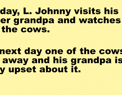 L. Johnny visits his farmer grandpa