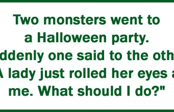 Two monsters went to a Halloween party.