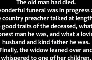 The old man had died.