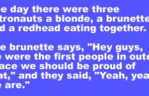 A blonde, a brunette, and a redhead eating together.