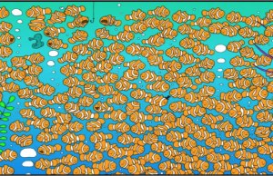 Can you spot the fish without stripes in this brainteaser?