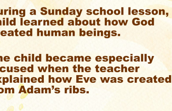 Little Billy learned about how God created human beings