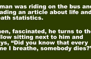 A man was riding on the bus and reading an article.