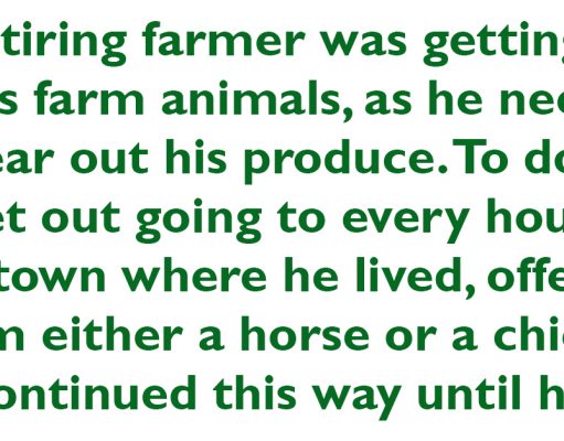 A Retiring Farmer Sell His Animals