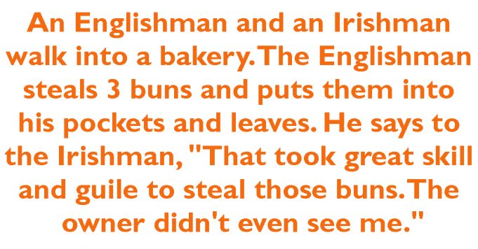 An Englishman and an Irishman walk into a bakery