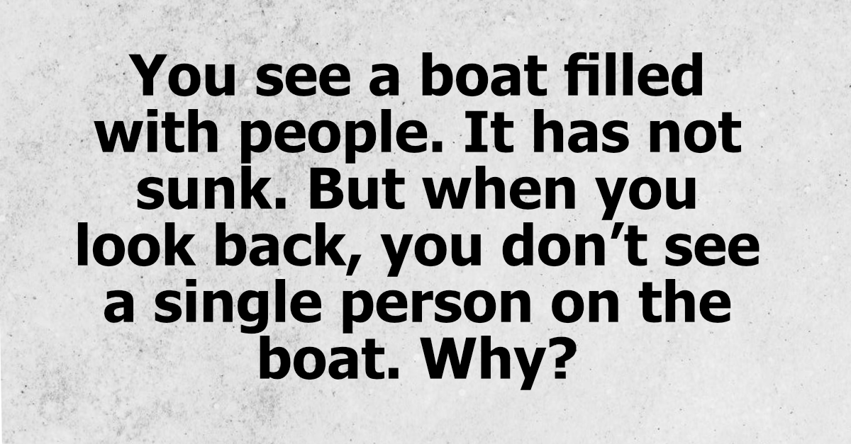 Riddle You see a boat filled with people.