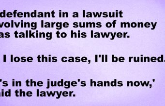 A defendant involving large sums of money was talking to his lawyer.
