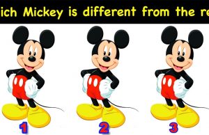 Challenge: Can you spot which Mickey is different from the rest?
