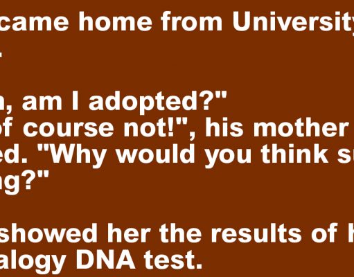 Fred came home from University in tears.