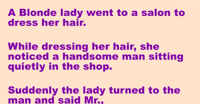 A Blonde women went to a salon to dress her hair.