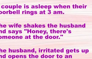 A couple is asleep when their doorbell rings at 3 am.