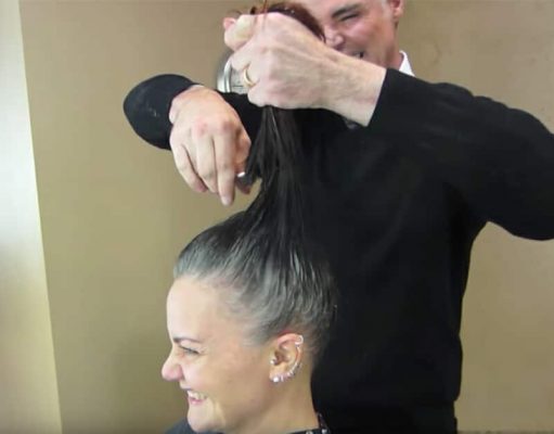 Grandmother fed up hiding her grey hairs – goes for new look with stylist and is totally unrecognisable