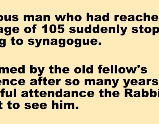 A pious man who had reached the age of 105.