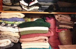 Can you spot the camouflaged cat in this wardrobe?