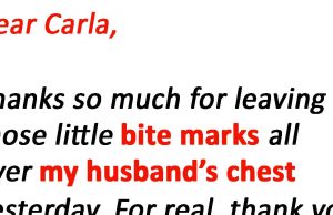Angry wife writes best letter ever to huband’s mistress.
