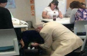 A girl in my geography class had to bring her newborn to class today.