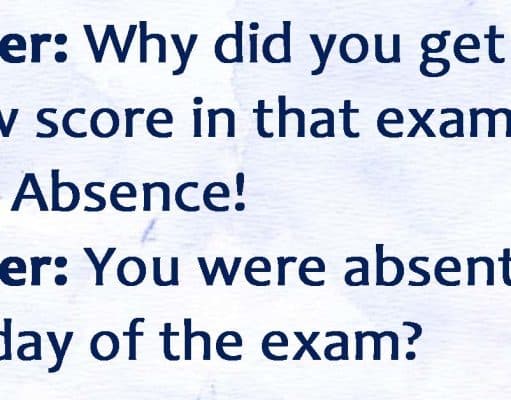 Boy get low score in exam.