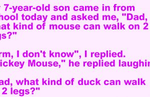 7 year old son came in from school today and asked his father