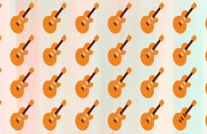 Can you spot the odd guitar in this picture?