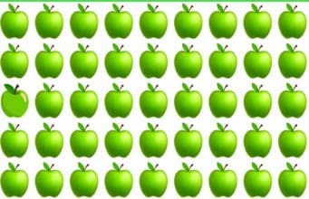 Can you spot the odd apple in less than 50 seconds?
