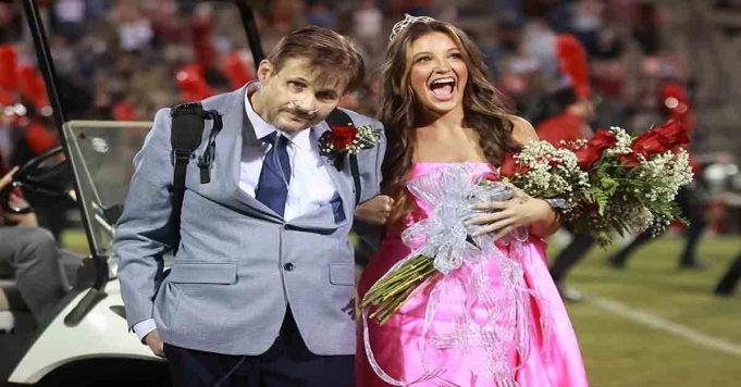 Father battling cancer escorts daughter as she wins homecoming queen