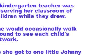 Little Johhny was drawing God