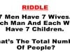 Riddle: 7 Men Have 7 Wives