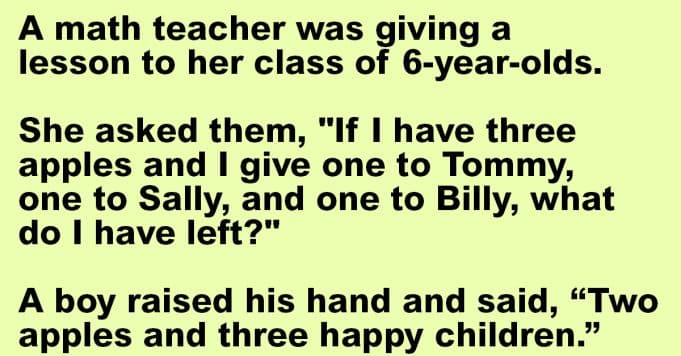 A teacher was giving a lesson to her class.