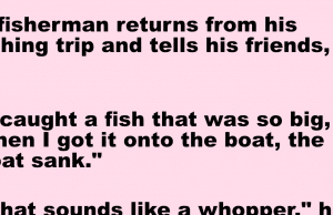 A fisherman returns from his fishing trip