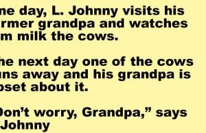 Little Johnny visits his farmer grandpa