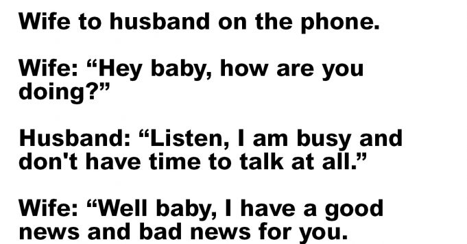 Good News And Bad News.