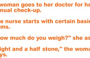 A woman goes to her doctor for her annual check up.