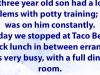 3-Year-Old Boy at Taco Bell.