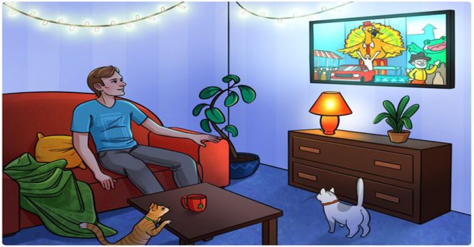 Can you spot the mistake in Living Room Picture within 5 secs?