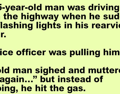 An 85-year-old man was driving down the highway