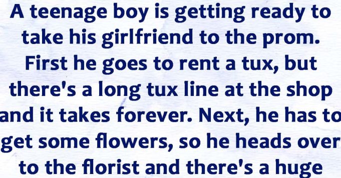 A teenage boy is getting ready