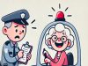 An elderly woman named Margaret was pulled over by a police officer for speeding.