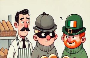 An Irishman and an Englishman go to a bakery.