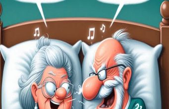 An elderly married couple had just settled into bed