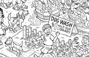 Hidden Picture: Help our library.