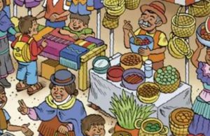 Hidden Picture: Street Market.