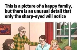 Can you find the mistake in this family’s dining room photo in 15 seconds?