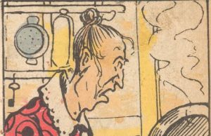 She can’t find the fish she wanted to fry. Do you see the fish?