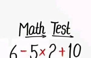 Solve This Math Test.