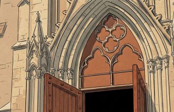 A young woman is travelling in Rome