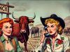 Two women, a blonde and a redhead, own a ranch.