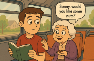 An old lady asked me if I wanted to eat some nuts