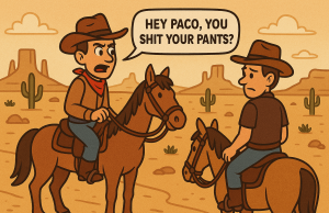 Pablo and Paco are riding through the desert on their horses.