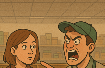 A woman goes to buy broccoli