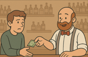 A guy asks a barman how much a Coke is.